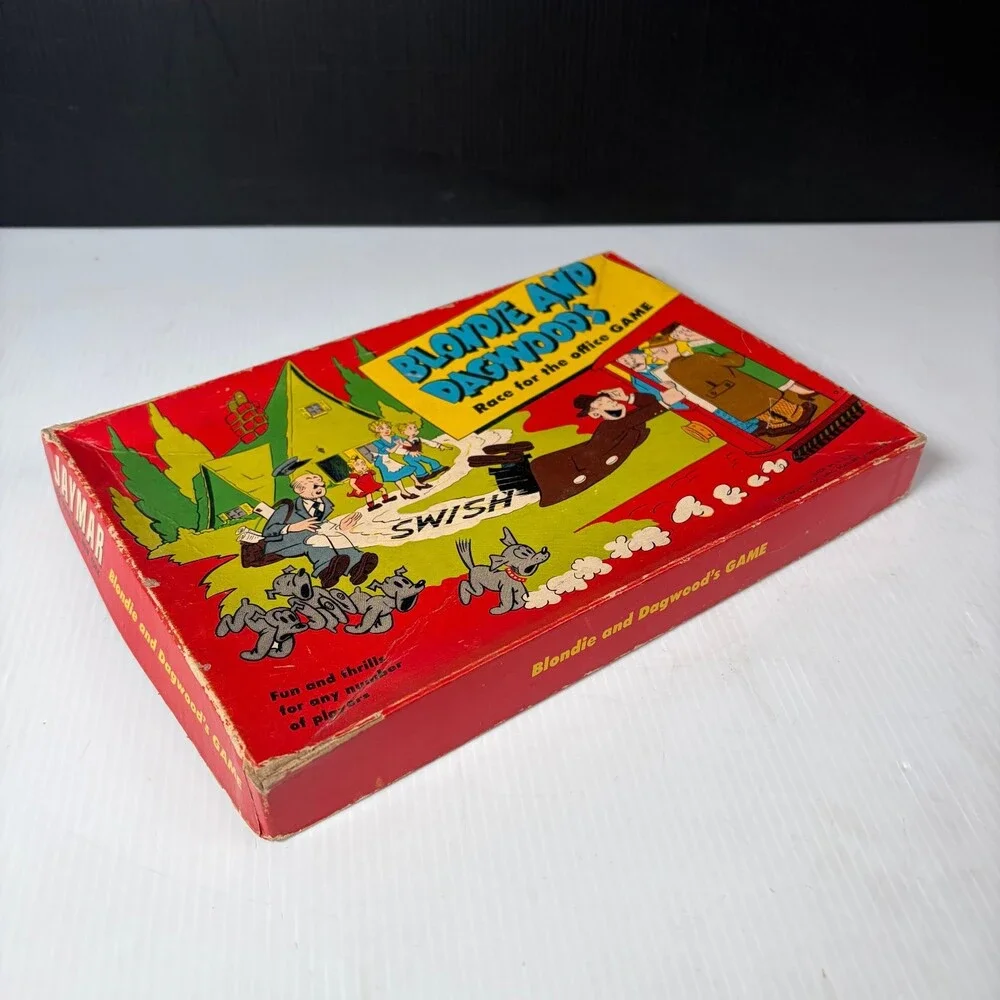 Blondie and Dagwood's Race for the Office Game 1950 Board Game Cardboard Spinner